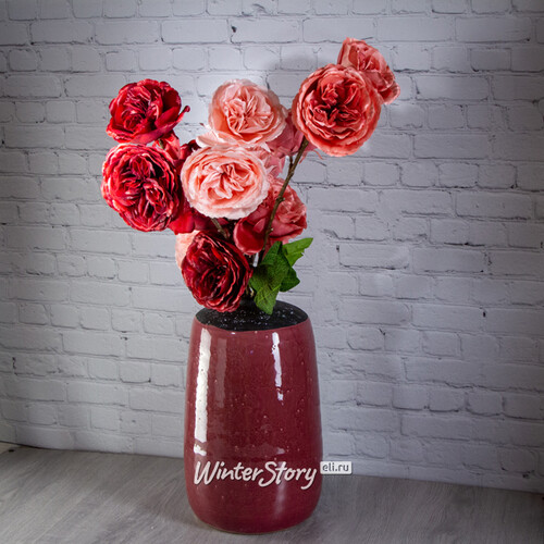 Искусственная Роза Шёлковое Сияние 58 см розовая Kaemingk