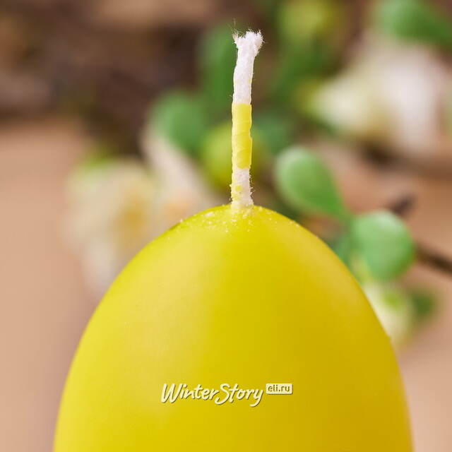 Пасхальная свеча Яйцо 6 см желтая Омский Свечной