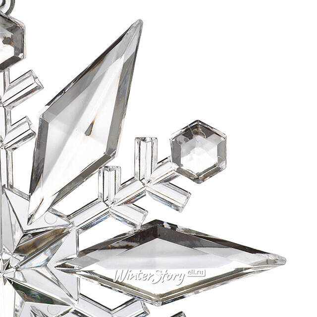 Елочная игрушка Снежинка - Savolle Crystal 12 см, подвеска Koopman