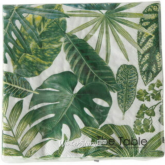 Бумажные салфетки Monstera Leaf 17*17 см, 20 шт Boltze