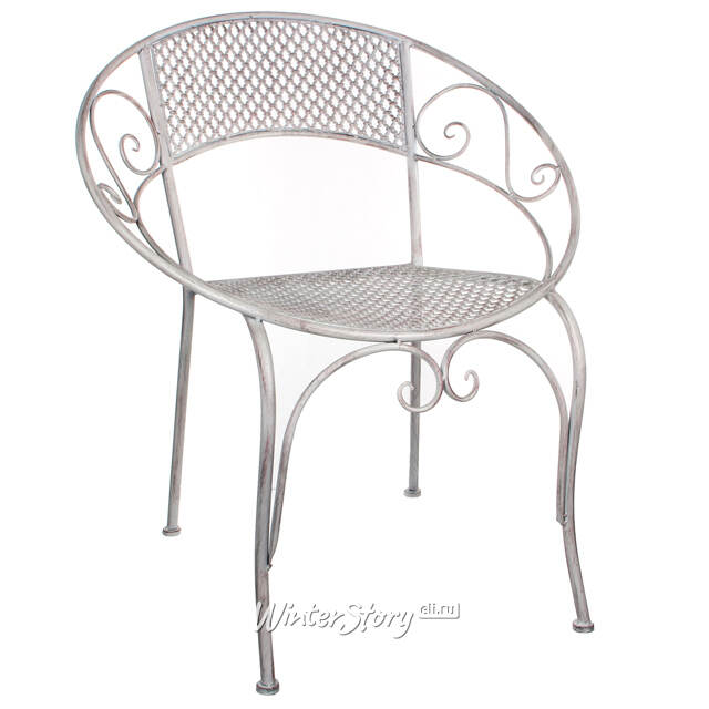 Металлический стул-кресло Триббиани 76*66*57 см, белый Edelman