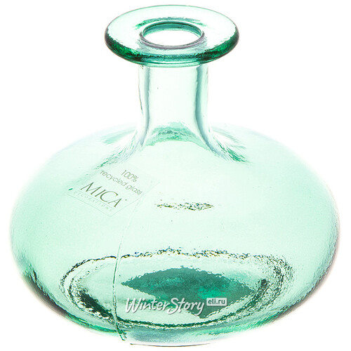 Бутылка декоративная Симона 12*14 см бирюзовая Edelman