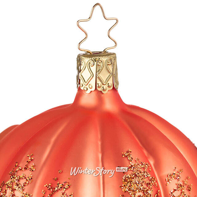 Стеклянная елочная игрушка Тыква Джек 9 см Inge Glas