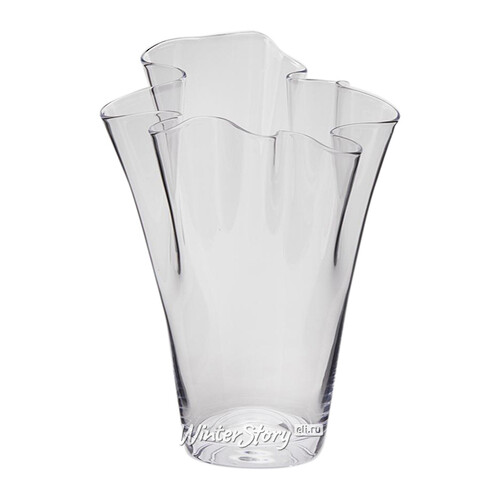 Декоративная ваза Via Drappo 29 см прозрачная EDG