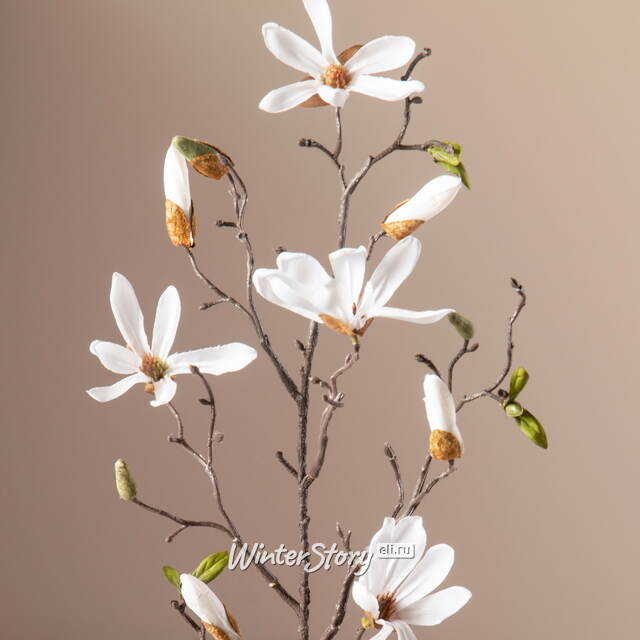 Ветка Магнолии Patricia 75 см белая Edelman