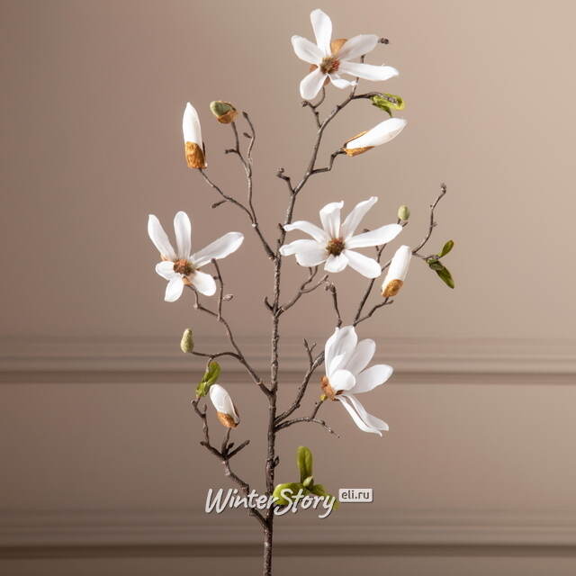 Ветка Магнолии Patricia 75 см белая Edelman