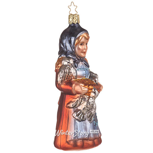 Стеклянная елочная игрушка Золушка 15 см Inge Glas