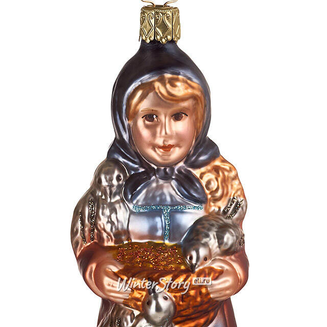 Стеклянная елочная игрушка Золушка 15 см Inge Glas