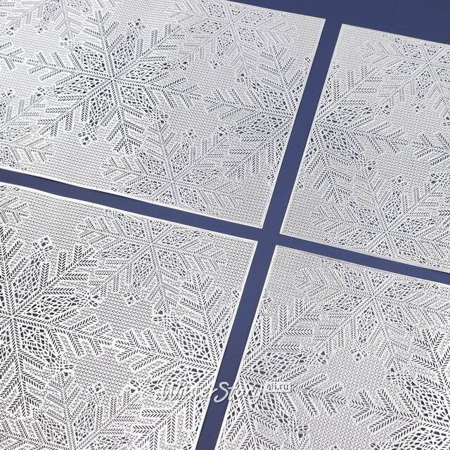 Набор сервировочных салфеток Бонифас 45*30 см серебряный, 4 шт Koopman