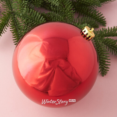 Пластиковый шар Sonder 15 см красный глянцевый Winter Deco