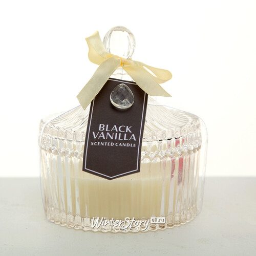 Ароматическая свеча в вазе Кирстин - Black Vanilla 10 см Boltze
