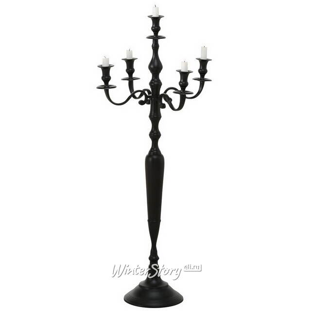 Подсвечник-канделябр на 5 свечей Victoria 105 см черный Boltze