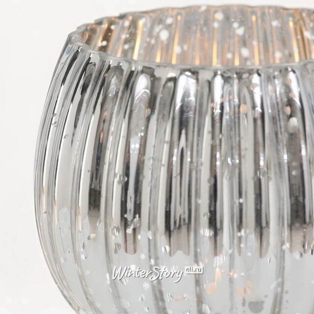 Набор стеклянных подсвечников-бокалов Виндлайт 30-40 см серый, 3 шт Boltze