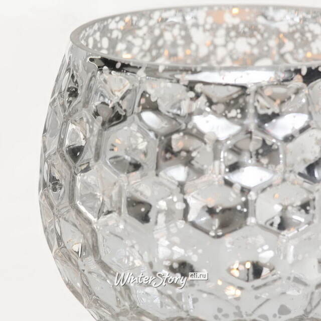 Набор стеклянных подсвечников-бокалов Виндлайт 30-40 см серый, 3 шт Boltze