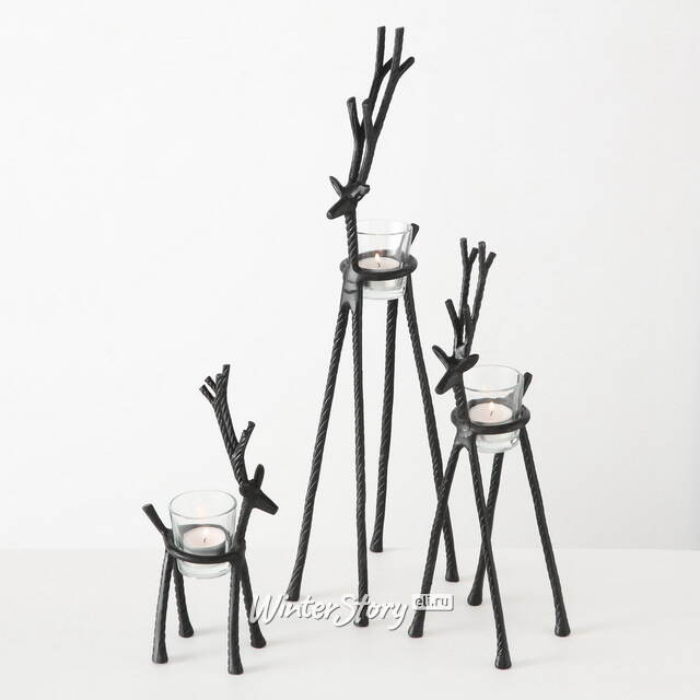 Набор подсвечников Олени Ромсдал 26-51 см, 3 шт Boltze