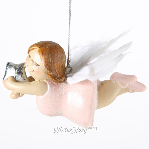 Елочная игрушка Ангелок Дебора 8 см, подвеска Boltze