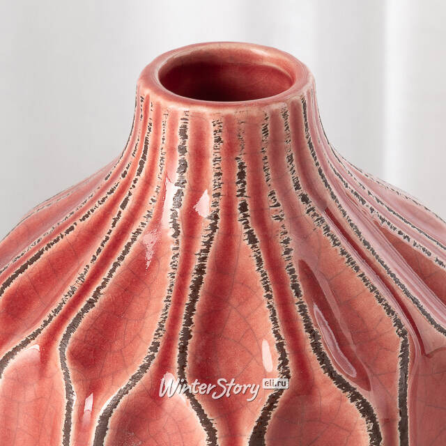 Керамическая вазочка Жюстин 11 см темно-розовая Boltze