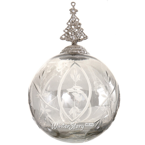 Винтажный елочный шар Ар Нуво - Елочка 16*10 см прозрачный, стекло Boltze