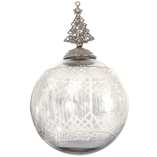 Винтажный елочный шар Ар Нуво - Елочка 16*10 см прозрачный, стекло Boltze