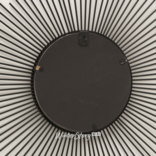 Настенное зеркало - солнце Бруклин 50 см черное Boltze