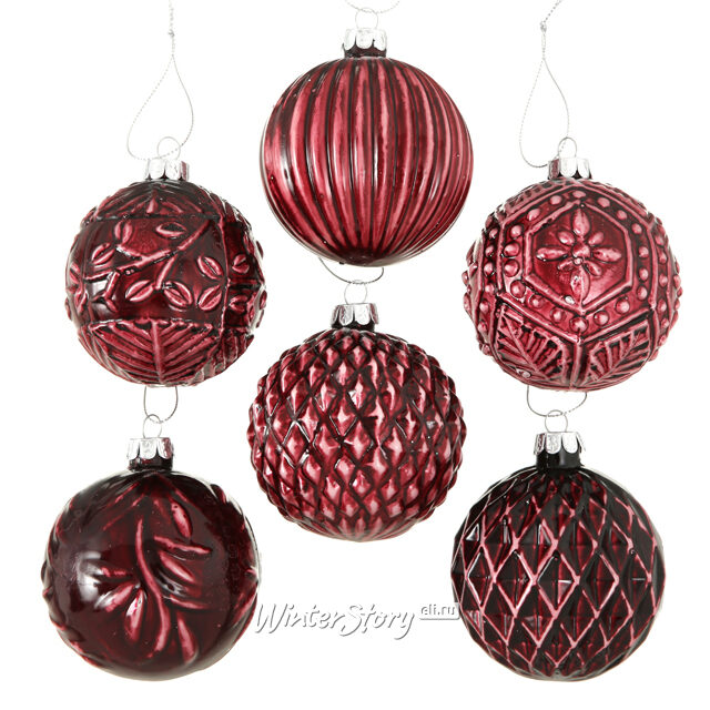 Набор винтажных шаров Борджиа 8 см 11 шт, стекло, уцененный Boltze