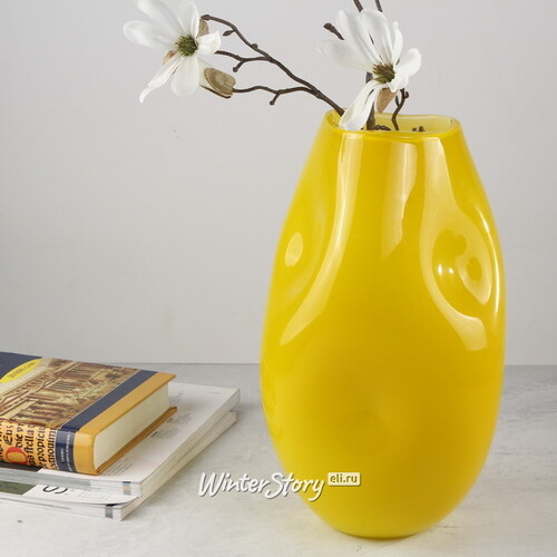 Декоративная ваза Альбиора 29 см желтая EDG