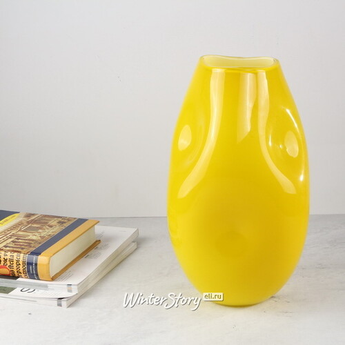 Декоративная ваза Альбиора 29 см желтая EDG