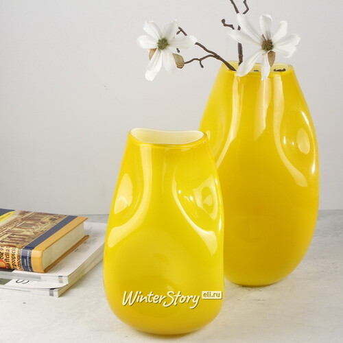 Декоративная ваза Альбиора 23 см желтая EDG