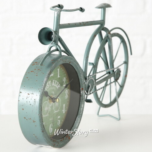 Настольные часы Велосипед Ретро 39*24 см, голубые Boltze