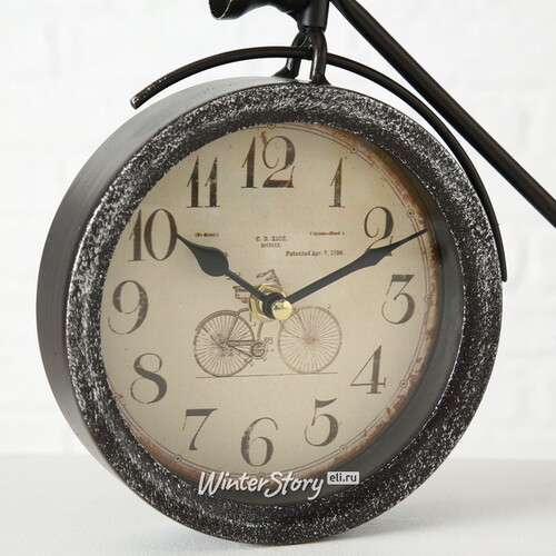 Настольные часы Велосипед Ретро 39*24 см, черные купить в интернет-магазине Winter Story eli.ru, 1018099-2