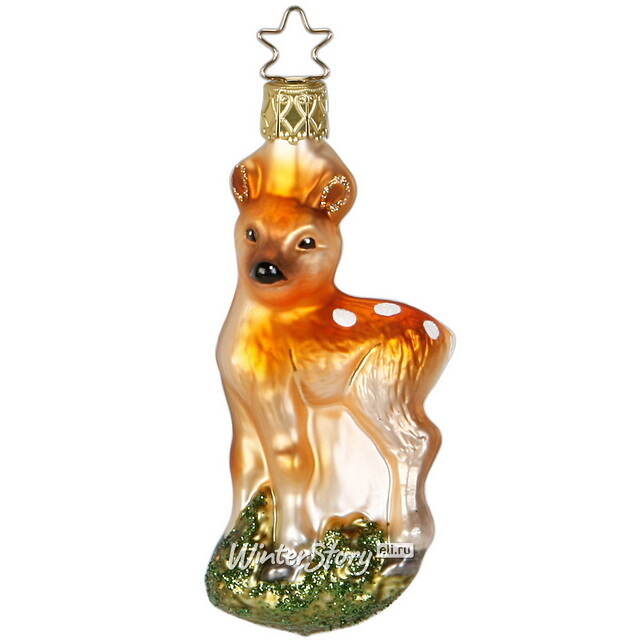 Стеклянная елочная игрушка Олень Фредо - Wittland 10 см Inge Glas