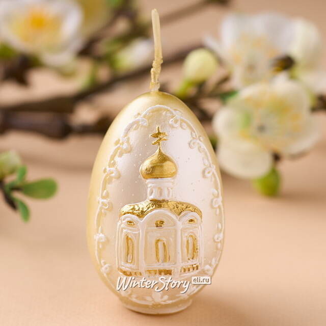 Пасхальная свеча Церковь 6 см Омский Свечной