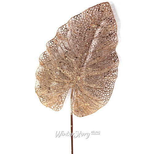Декоративная ветка Сверкающий лист Филодендрона 78 см, бронзовый Hogewoning