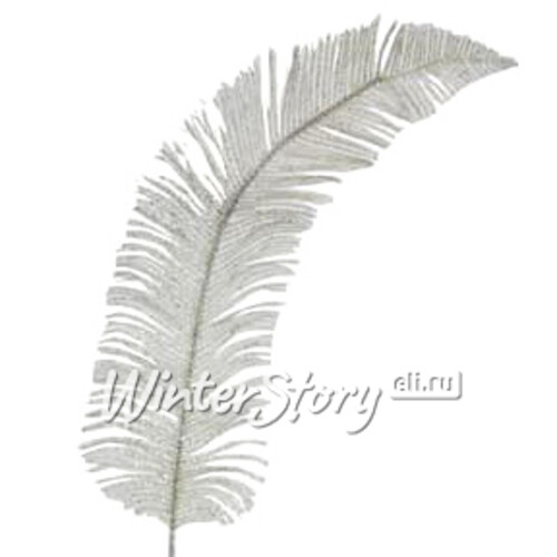 Декоративный лист Сверкающий Робелен 78 см, белый Hogewoning