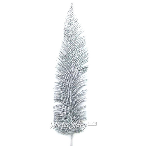 Декоративный лист Сверкающий Робелен 78 см, серебряный Hogewoning