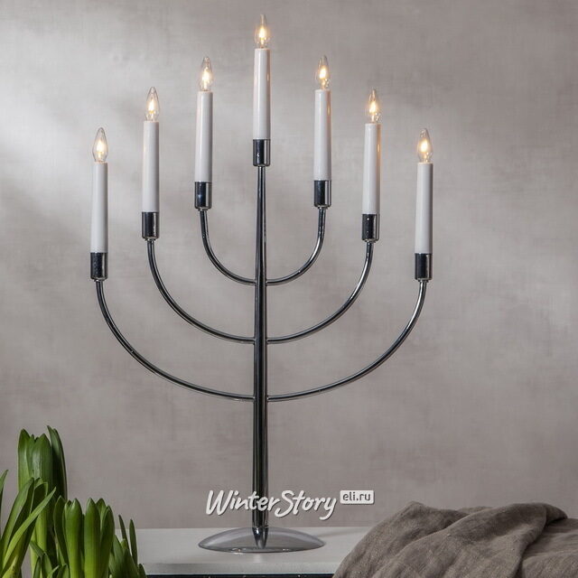 Семисвечник Titus 59*38 см серебряный Star Trading