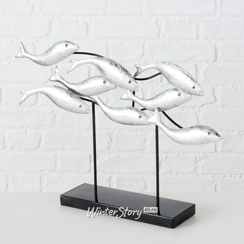 Декоративная скульптура Серебристые Сардины 44*32 см Boltze