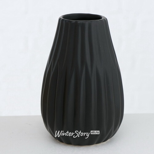 Керамическая вазочка Вильма 12 см черная Boltze