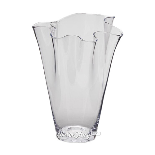 Декоративная ваза Via Drappo 22 см прозрачная EDG