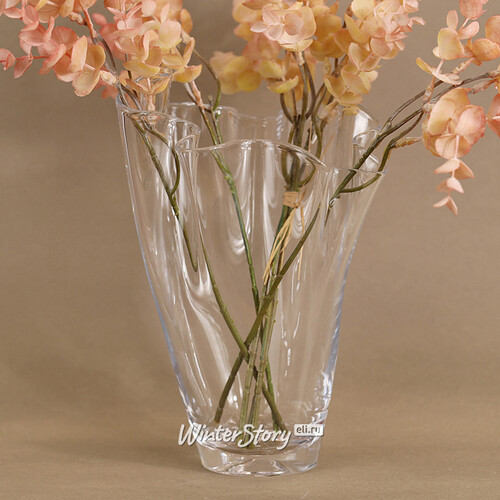 Декоративная ваза Via Drappo 22 см прозрачная EDG