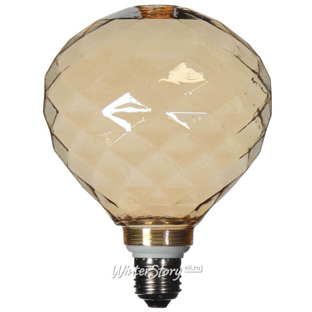 Стеклянная ретро лампа Алмазная карамель Е27 13 см Edelman