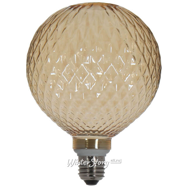 Стеклянная ретро лампа Золотая карамель Е27 13 см Edelman