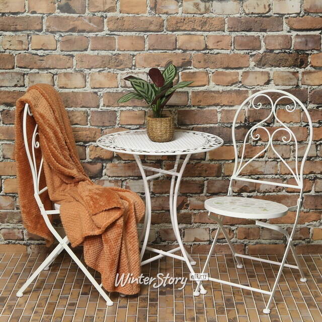 Садовый столик Ферарра 70*60 см, белый Edelman