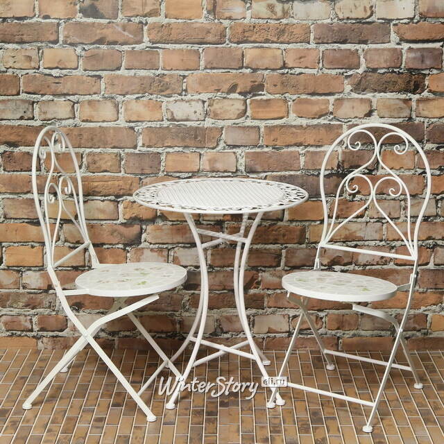 Садовый столик Ферарра 70*60 см, белый Edelman