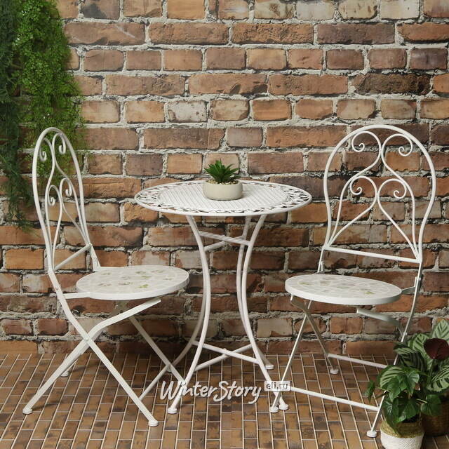 Садовый столик Ферарра 70*60 см, белый Edelman