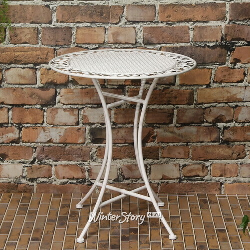 Садовый столик Ферарра 70*60 см, белый Edelman