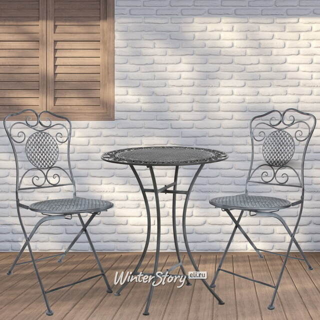 Садовый столик Ферарра 70*60 см, серый Edelman