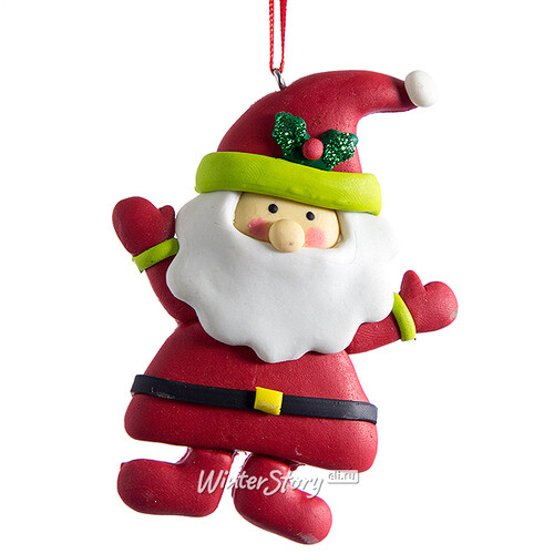 Елочная игрушка Новогодний Сказочник - Санта 9 см, подвеска Edelman
