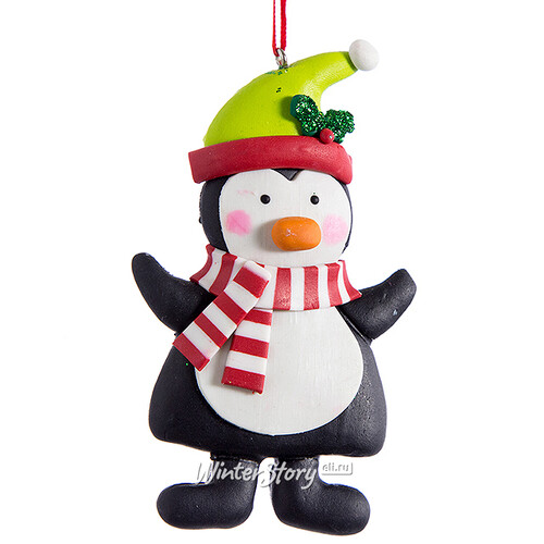 Елочная игрушка Новогодний Сказочник - Пингвин 9 см, подвеска Edelman