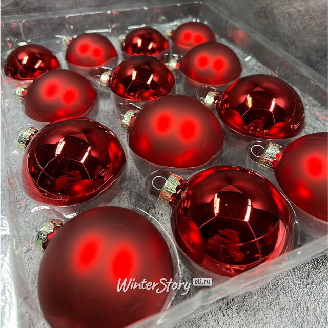Набор стеклянных шаров Blanchett - Classic Ruby, 5-7 см, 26 шт Edelman (Эдельман)